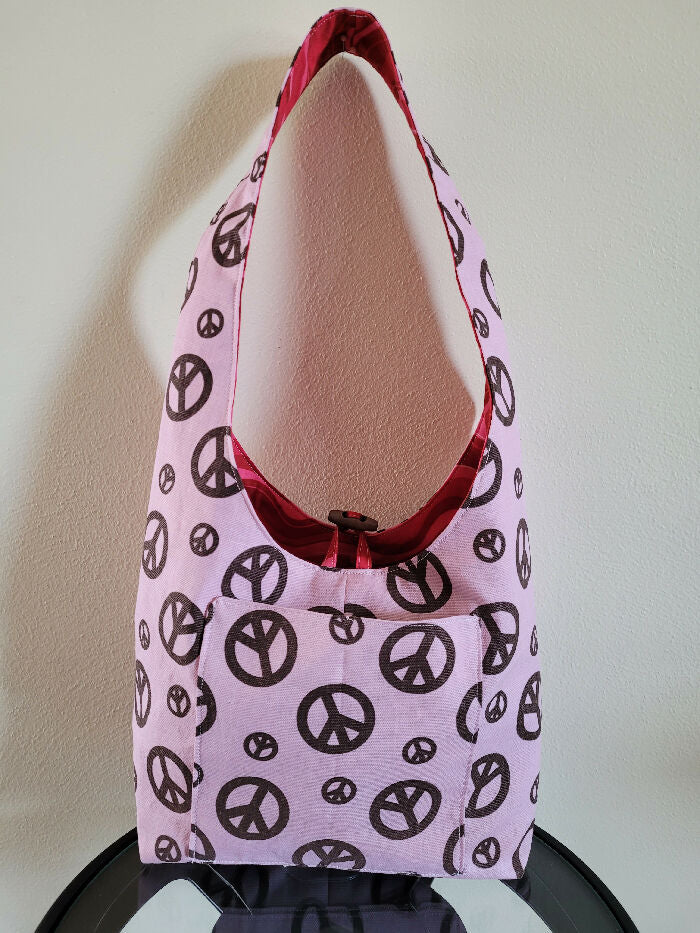 Reversible Pink and Red Boho Purse