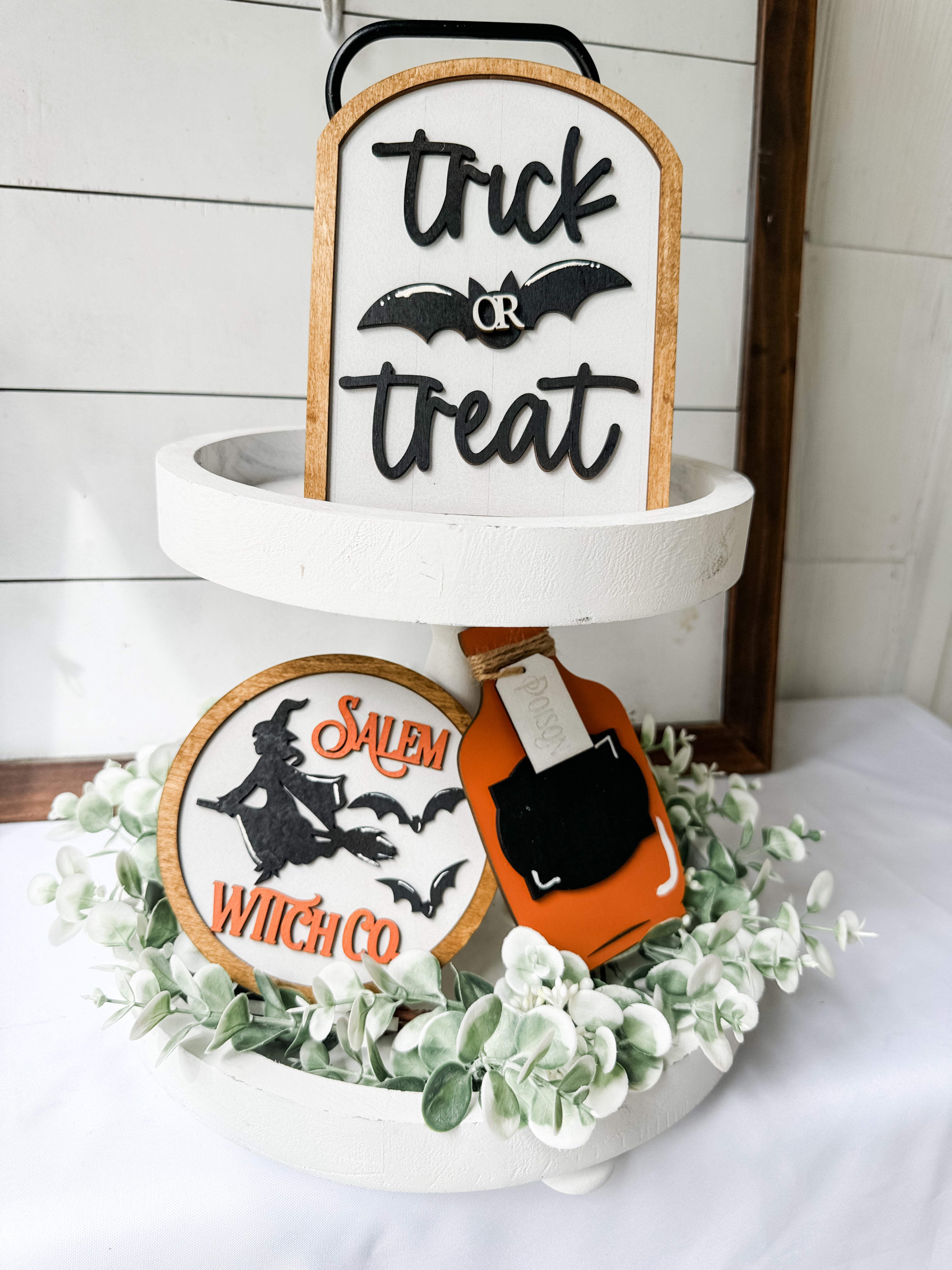 Halloween Tiered Tray Decor Bundle - Rustic Farmhouse Style