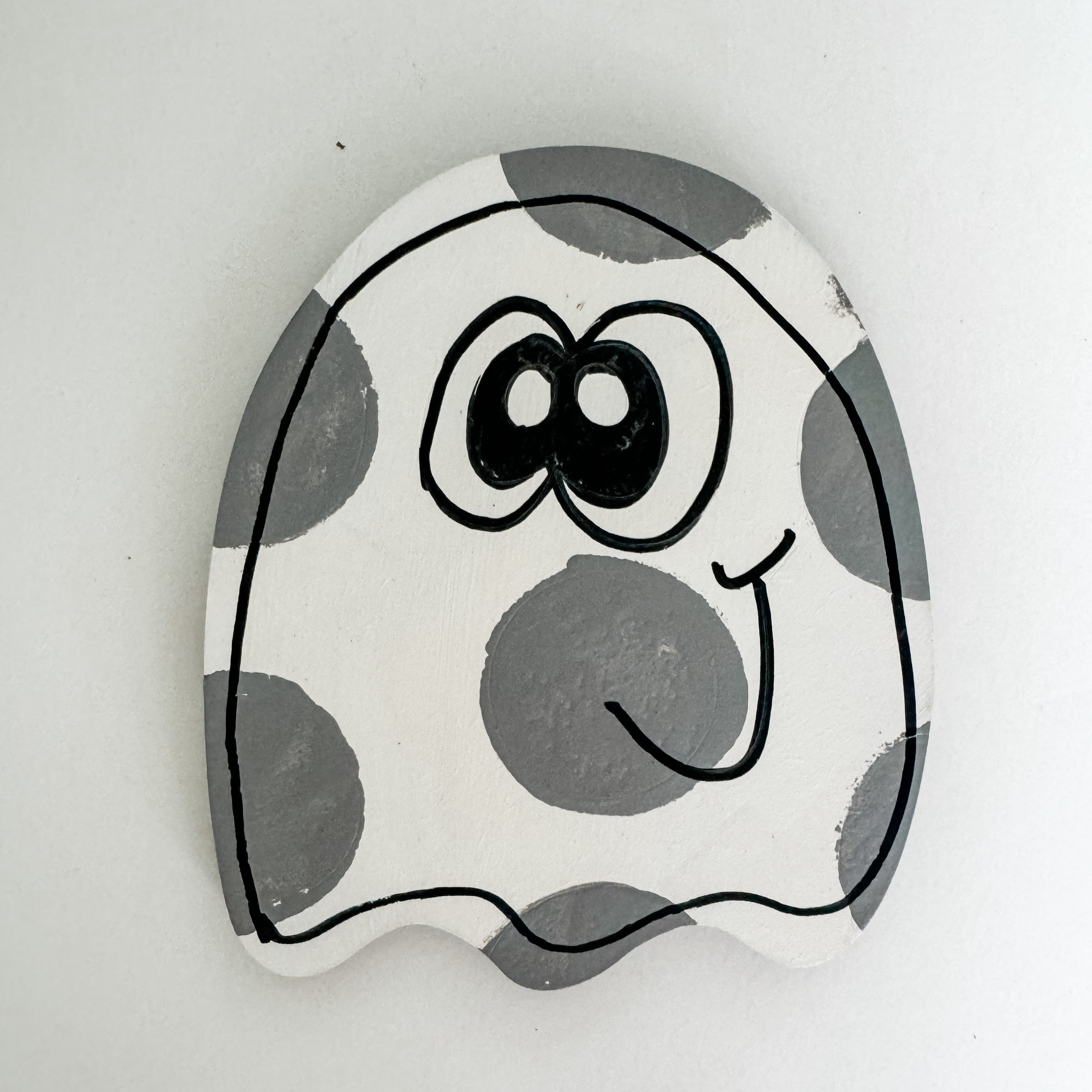 Hand-Painted Polka Dot Ghost Interchangeable Piece