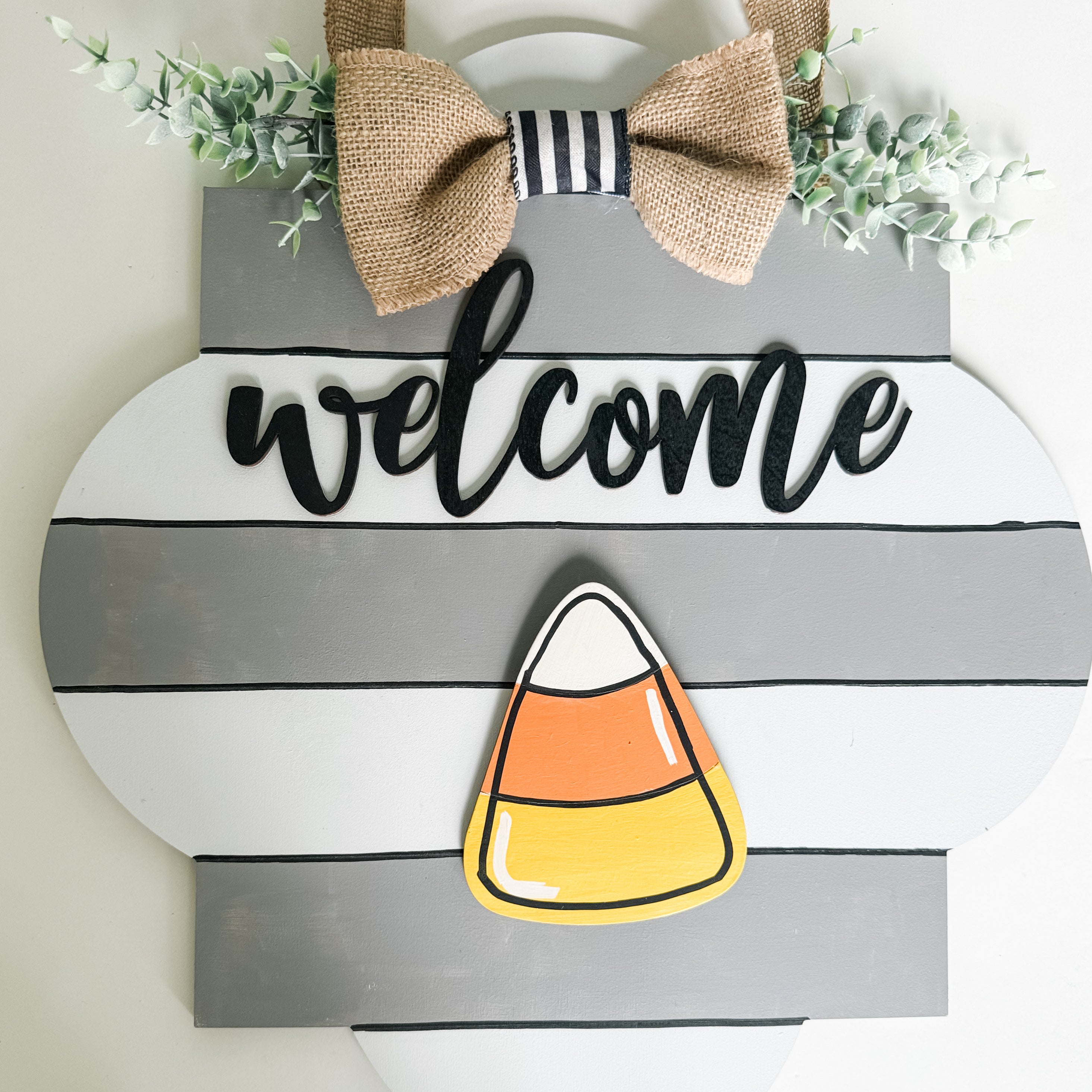 Hand-Painted Candy Corn Interchangeable Piece