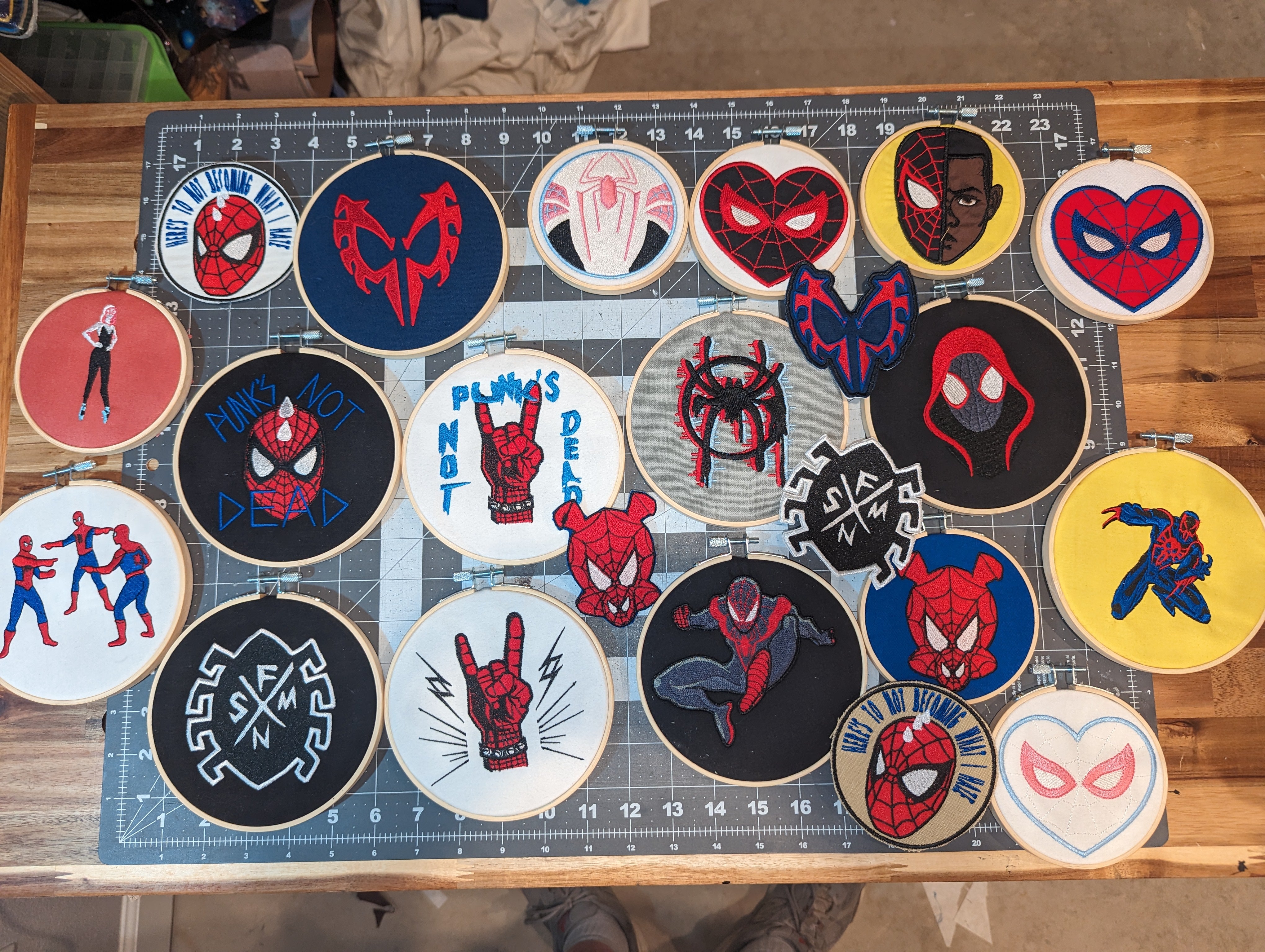 Spider-Verse Embroidered Wall Hangers