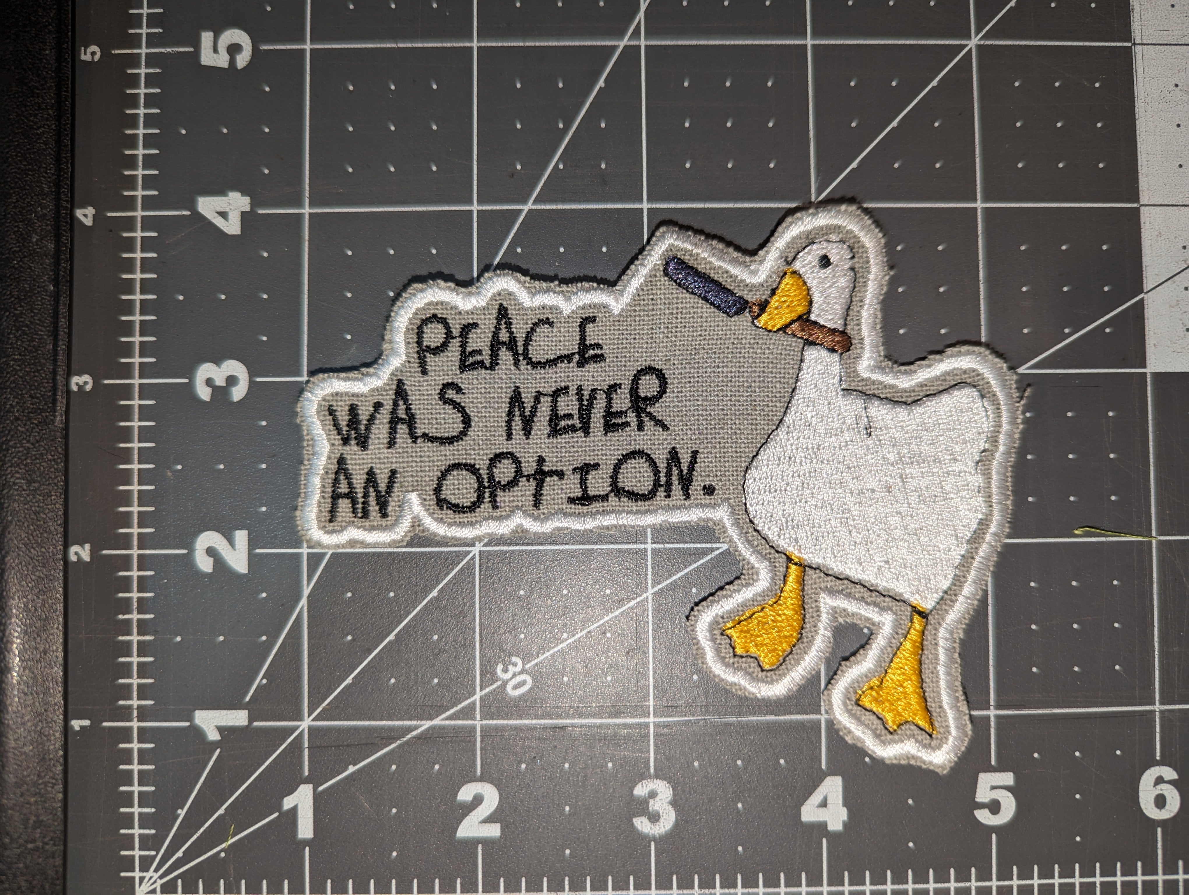 Peace Was Never An Option Iron On Patch