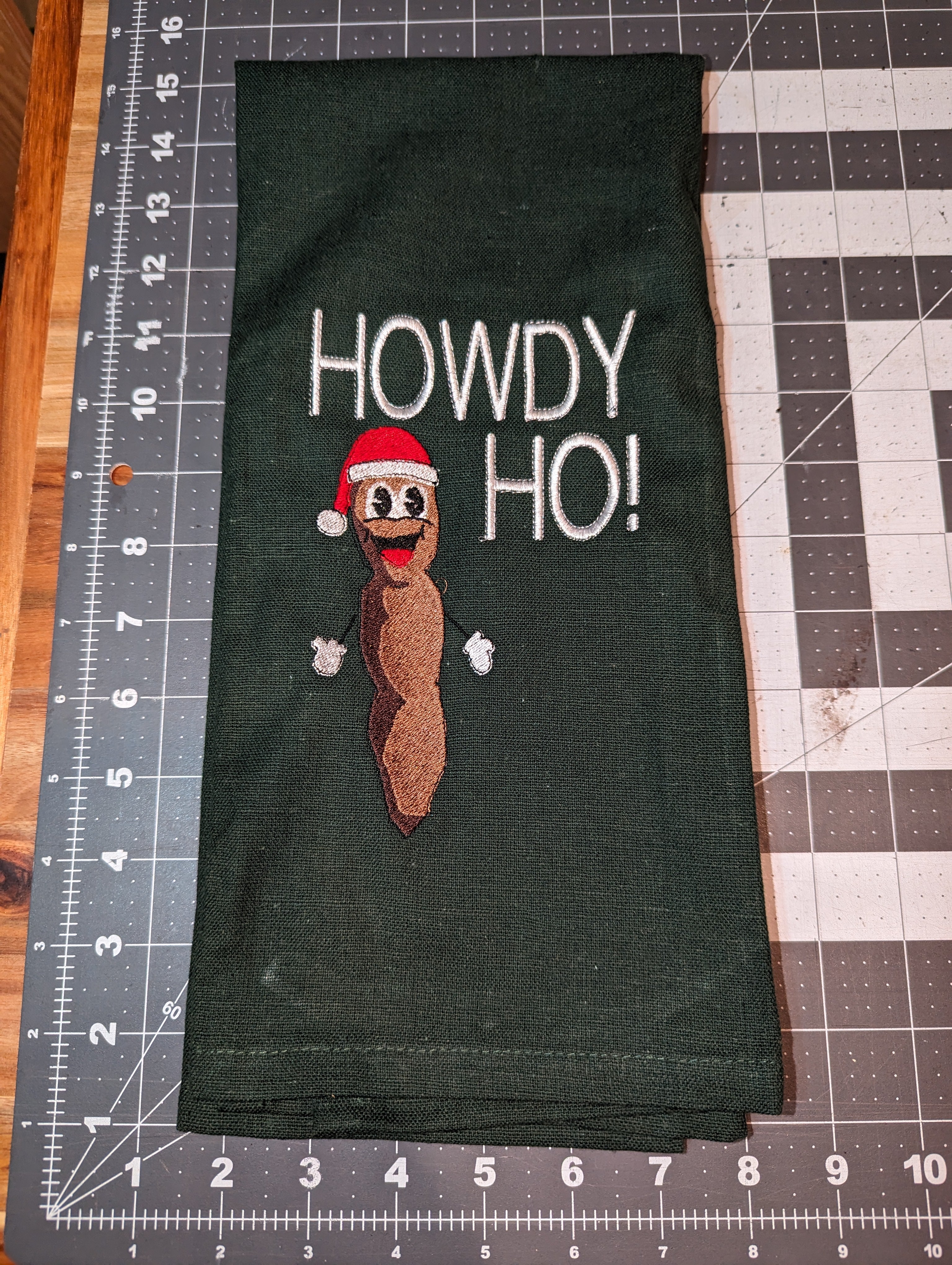 Mr. Hankey Embroidered Christmas Towel