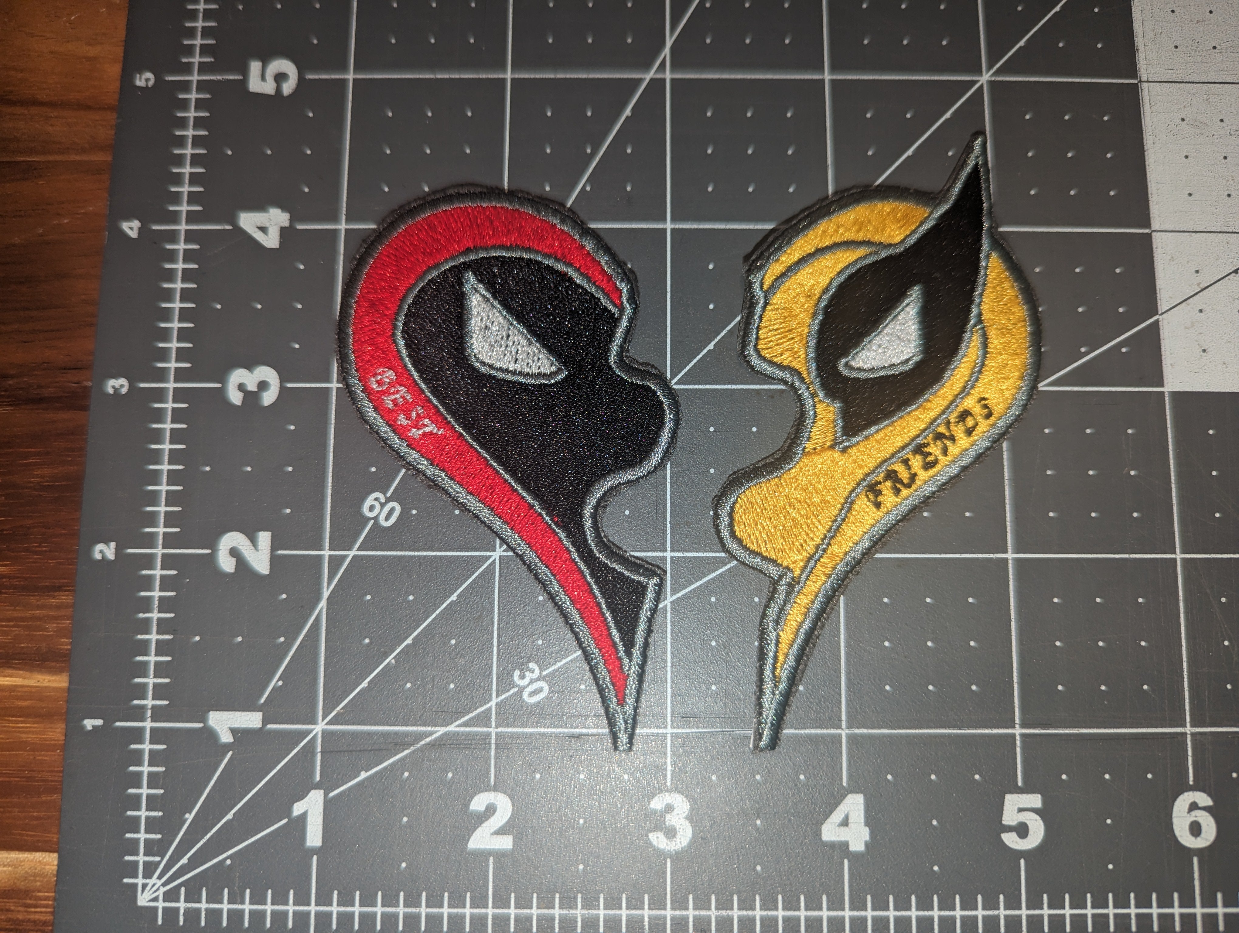 Wolverine and Deadpool BFF Iron On Patches