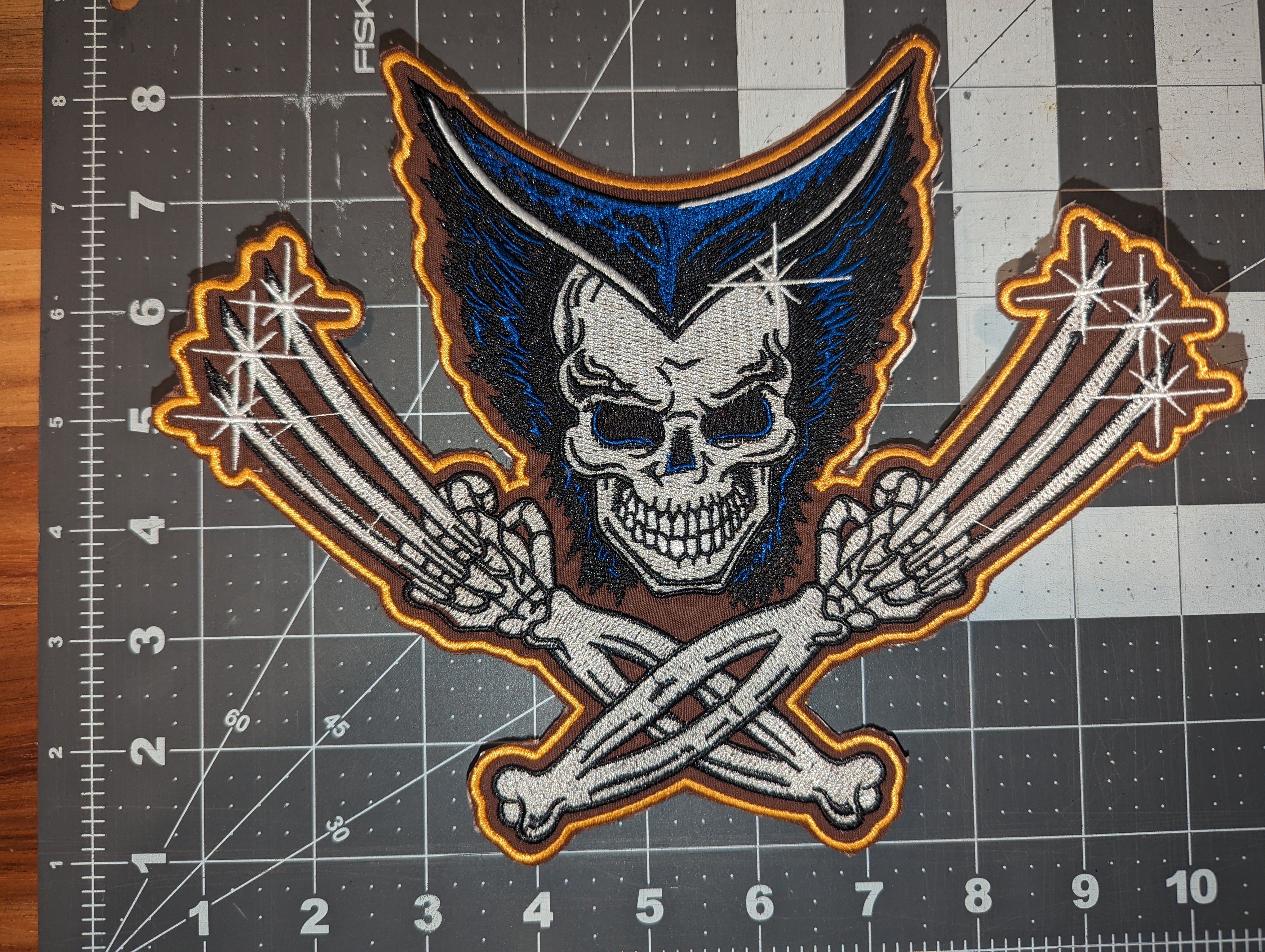 Adamantium Bones Oversized Iron On Patch