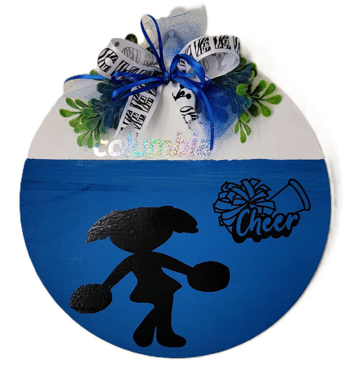 Columbia Child Cheerleader Door Hanger