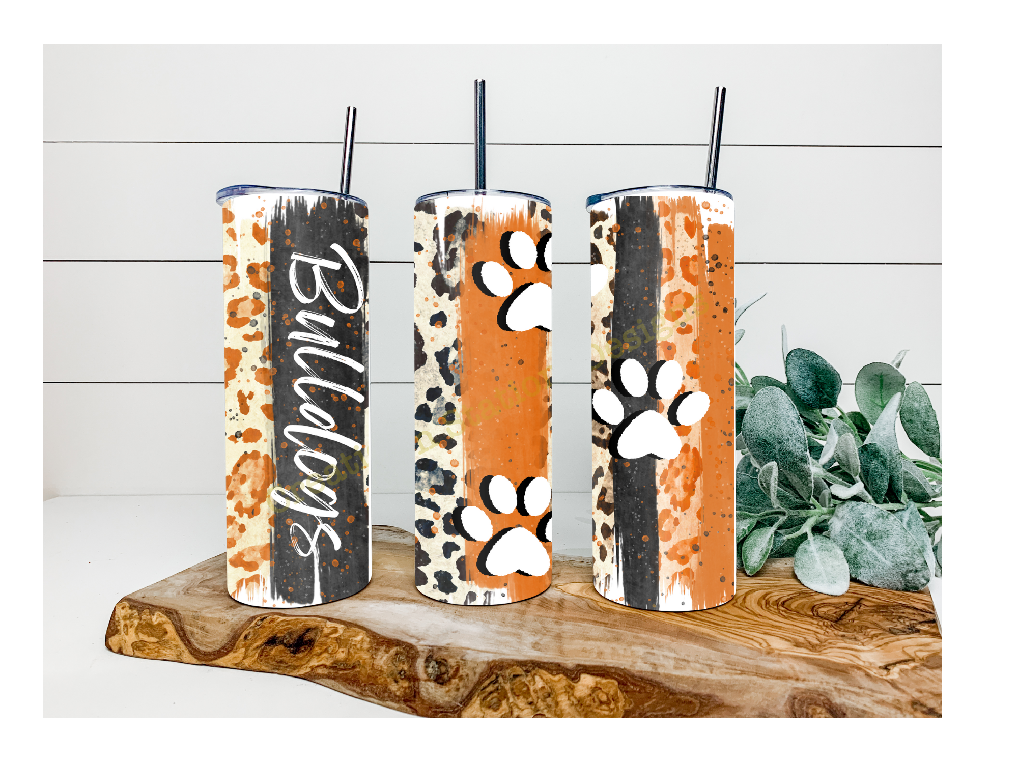 Bulldogs Paw Prints - 20oz Tumbler