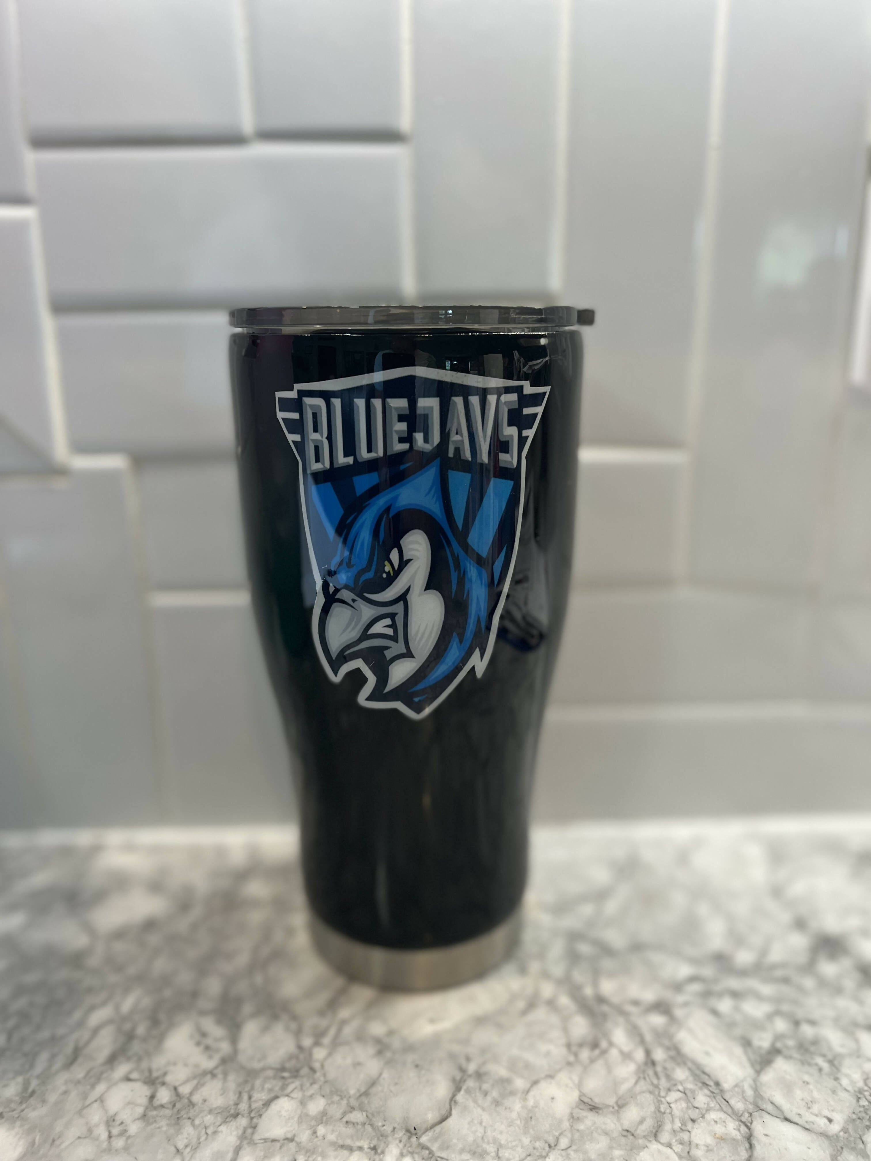 30oz black blue jays cup