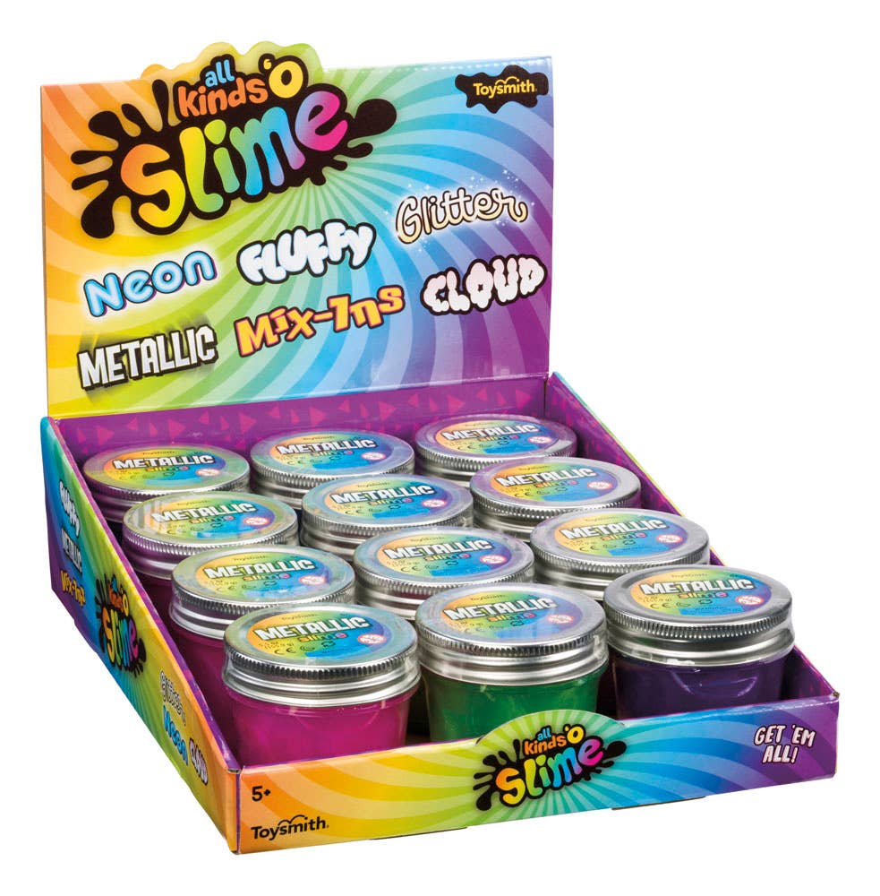 Metallic Slime, Shimmering Slime in Assorted Colors