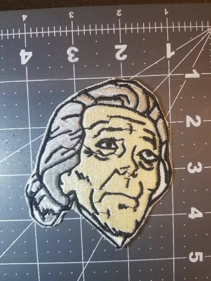 Aunt Mae Face Iron On Patch