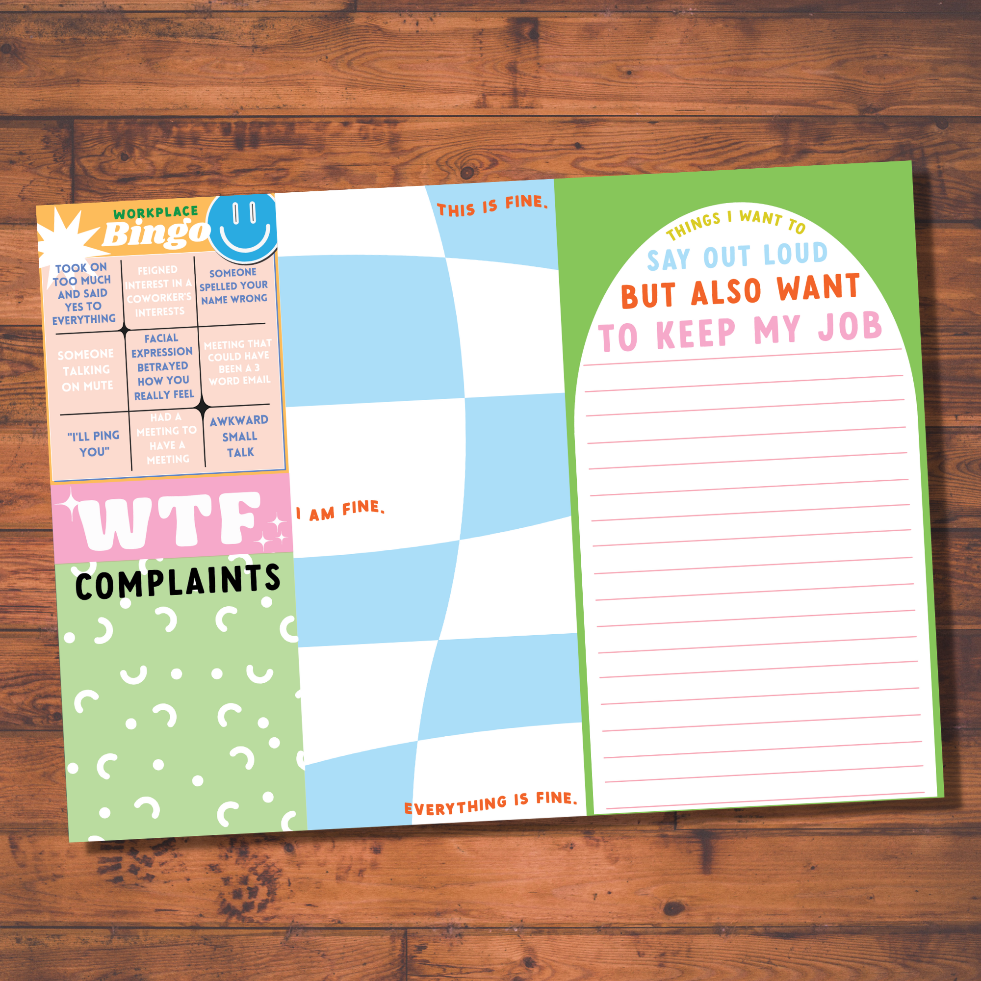 FUN CLUB - Work Sucks Notepad (funny, gift)