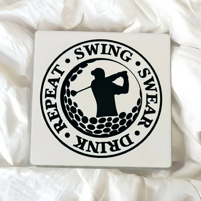 Golf - Swing, Swear, Drink, Repeat coaster