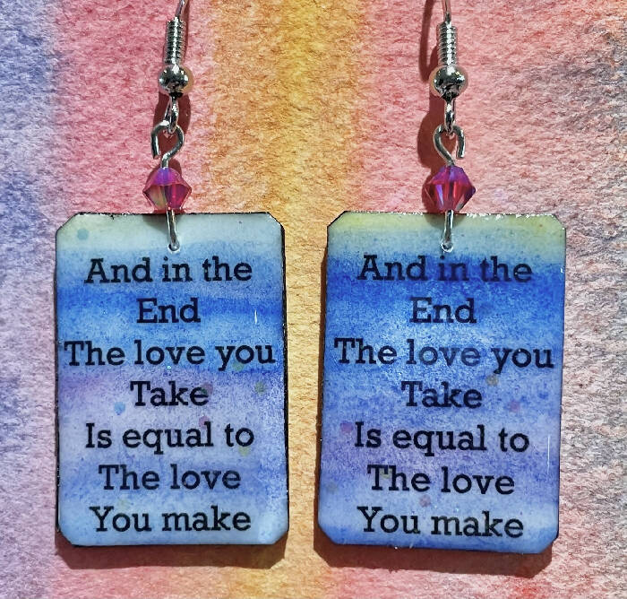 The Love you Take Lyrics Earrings