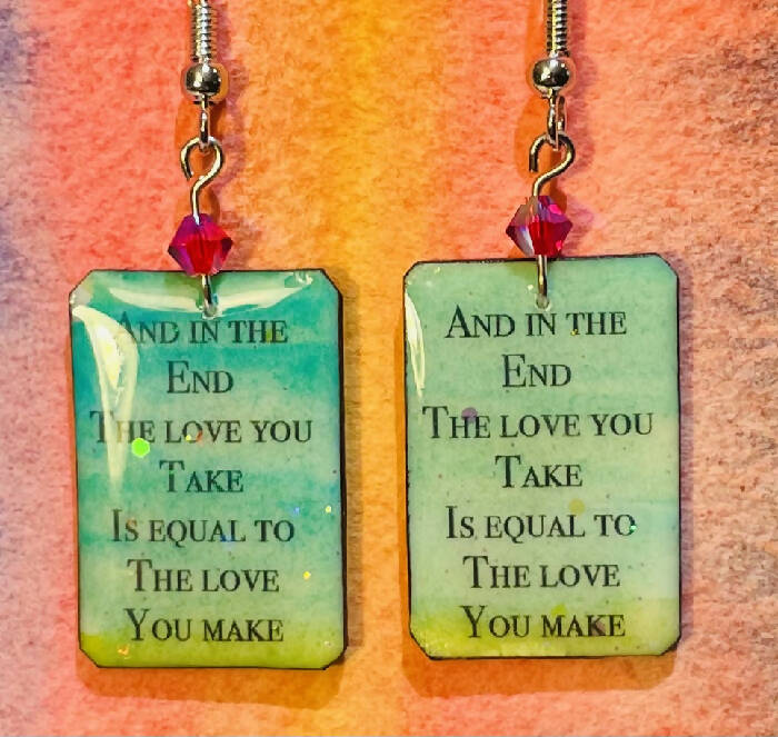 The Love you Take Lyrics Earrings