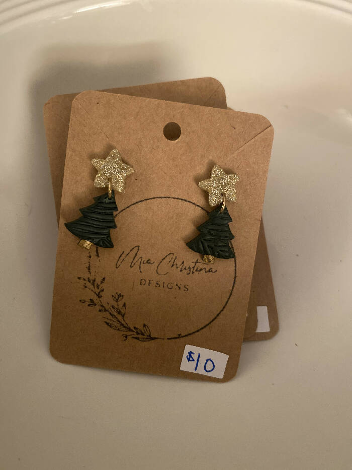 Christmas tree dangle with gold star