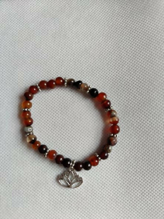 B#153 Chakra Red & Black Agate