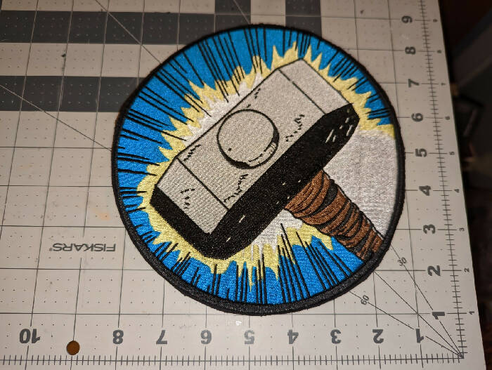 Thor Mjolnir Iron On Patch