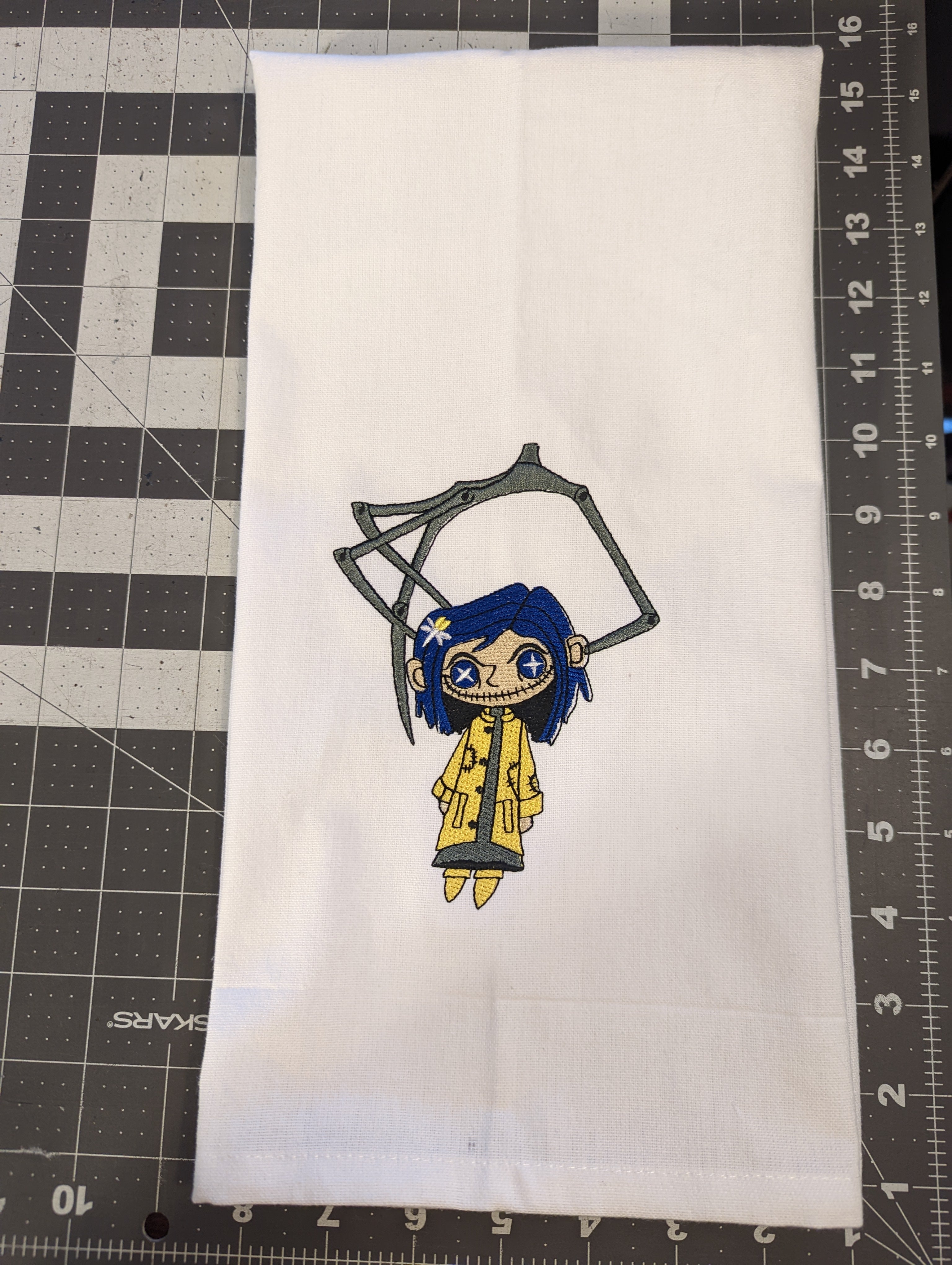 Coraline Halloween Decor Towel