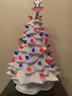 4th of July Ceramic Tree