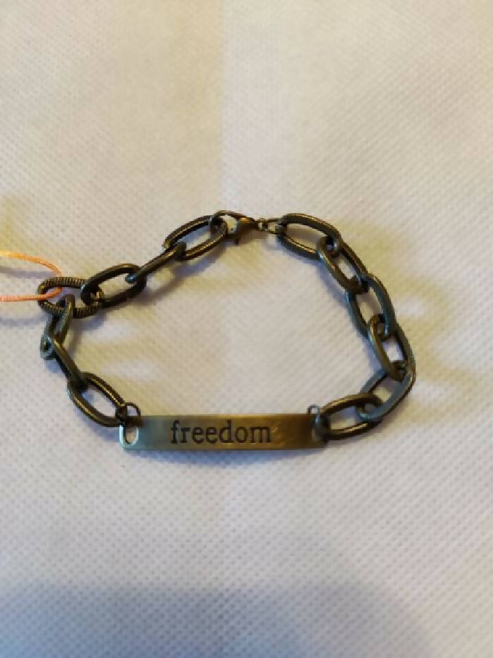 B #134 Freedom Bronze Link Chain