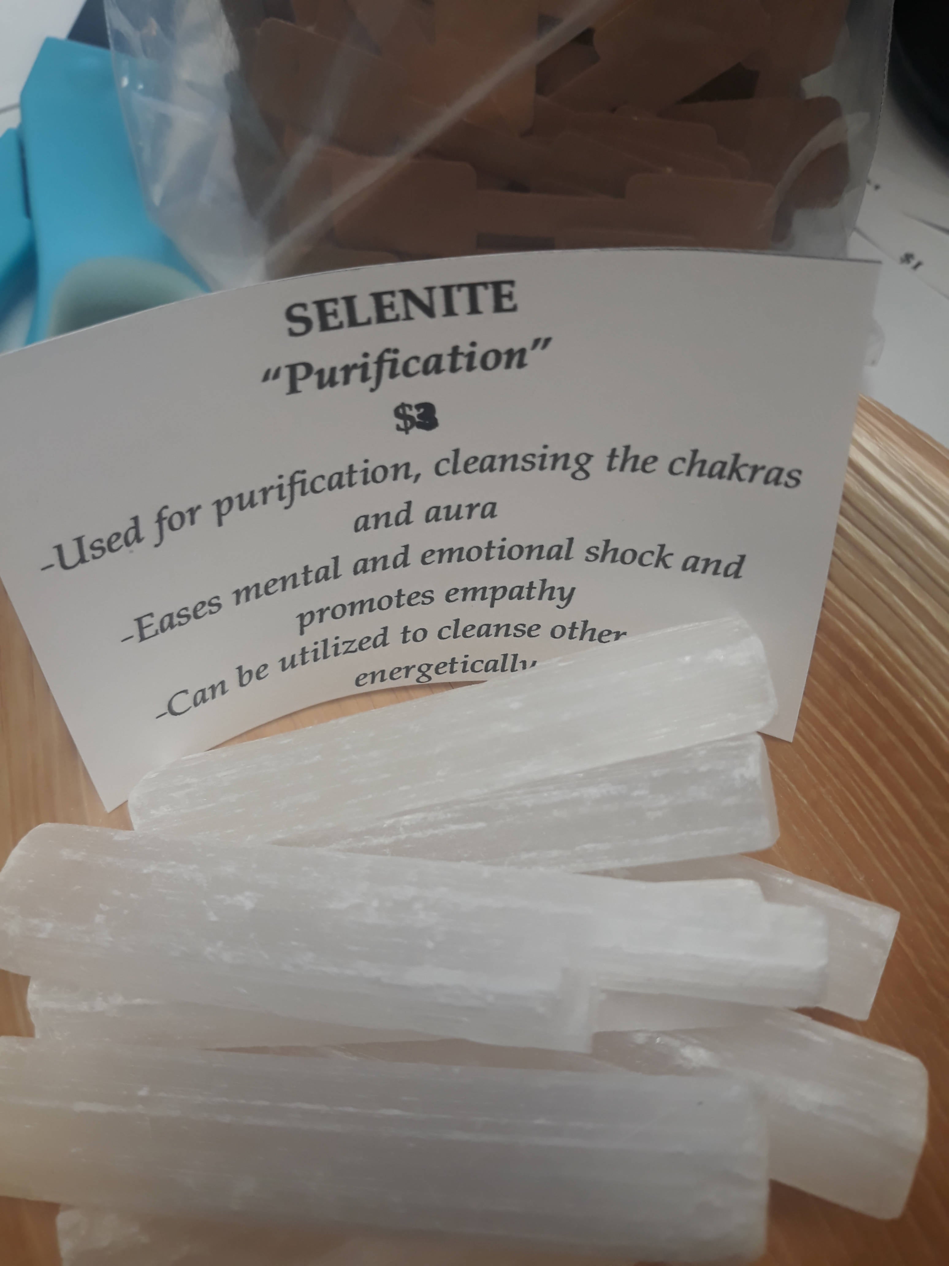 Selenite wands