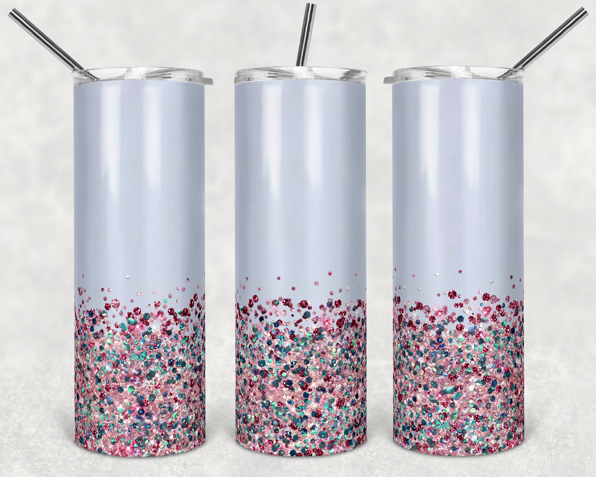 Light Lavender with Confetti Glitter - 20oz Tumbler