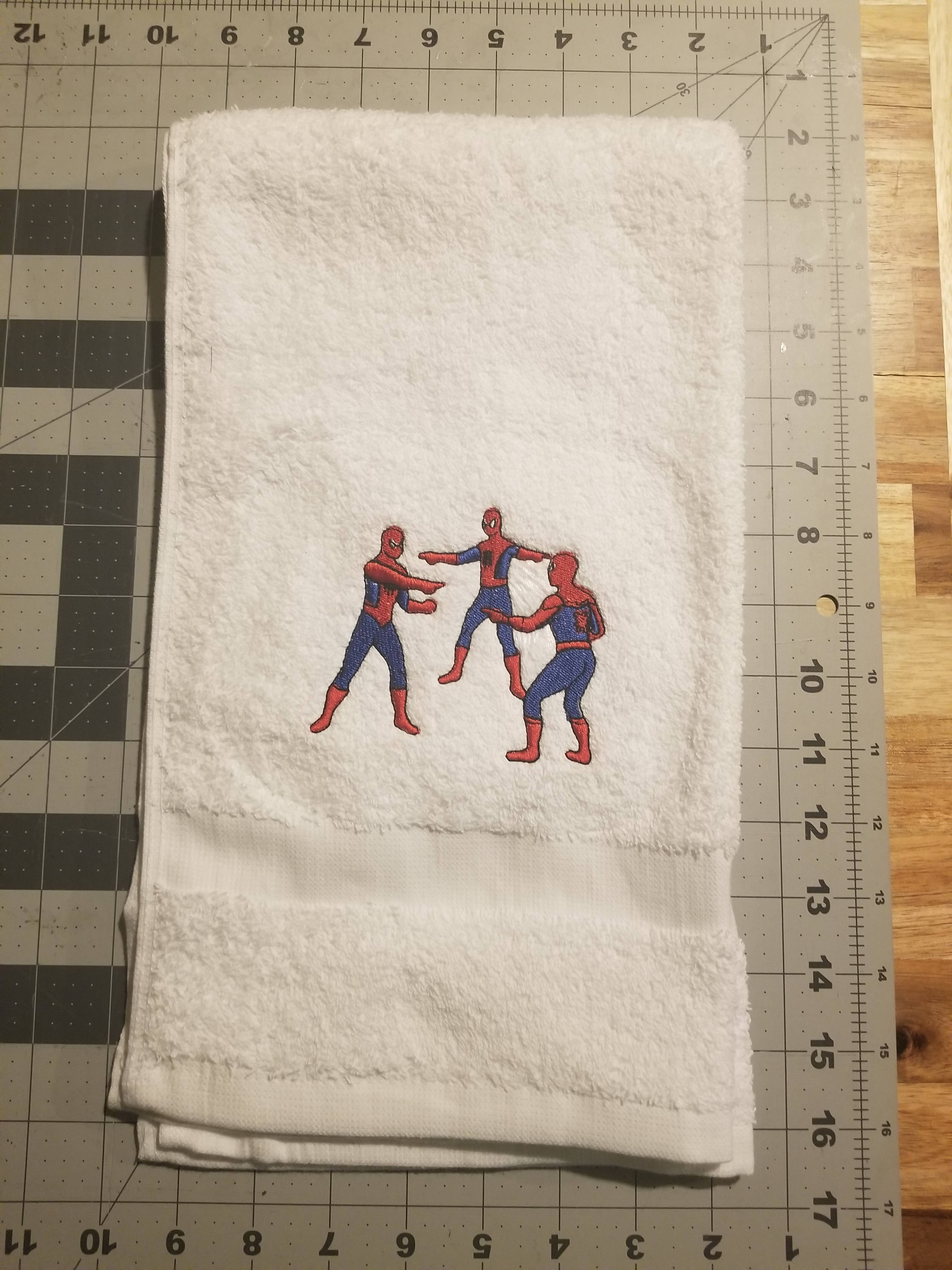 3 Spider-Man Embroidered Terry Towel