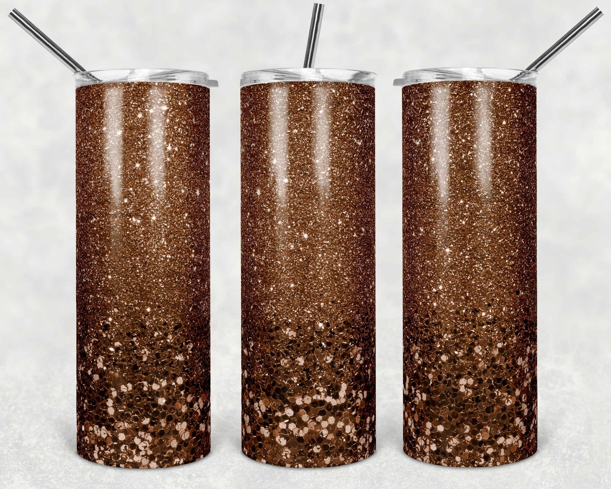 Light Brown Fine to Chunky Glitter - 20oz Tumbler