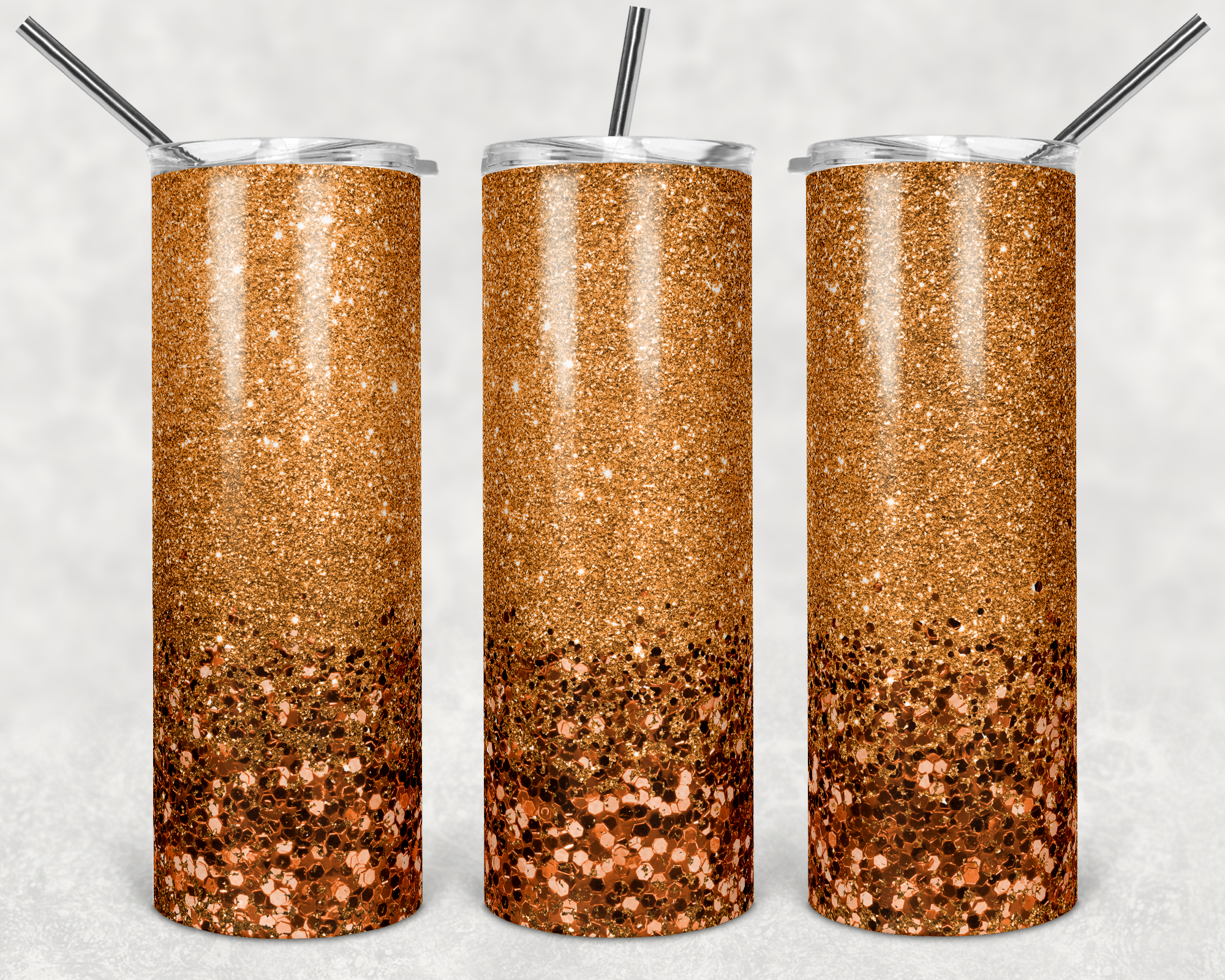 Orange Fine to Chunky Glitter - 20oz Tumbler