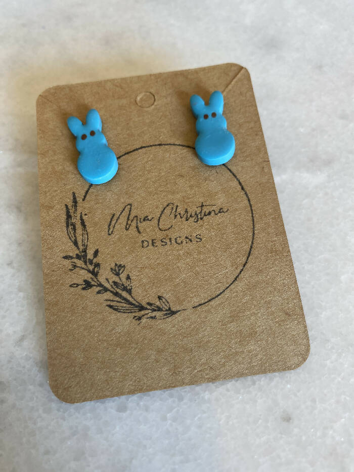 Blue peep studs