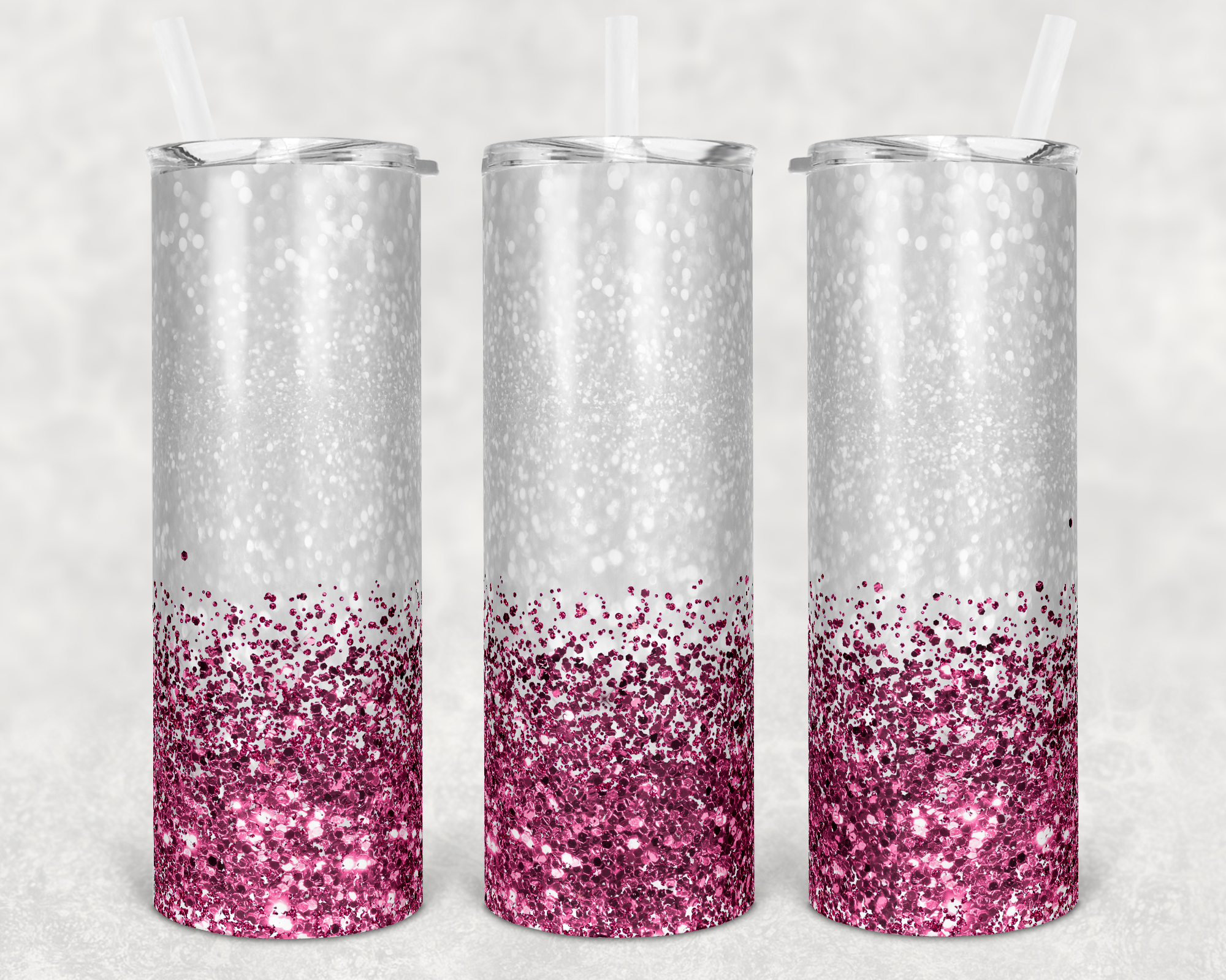 Glitter Bottom Pink - 20oz Tumbler