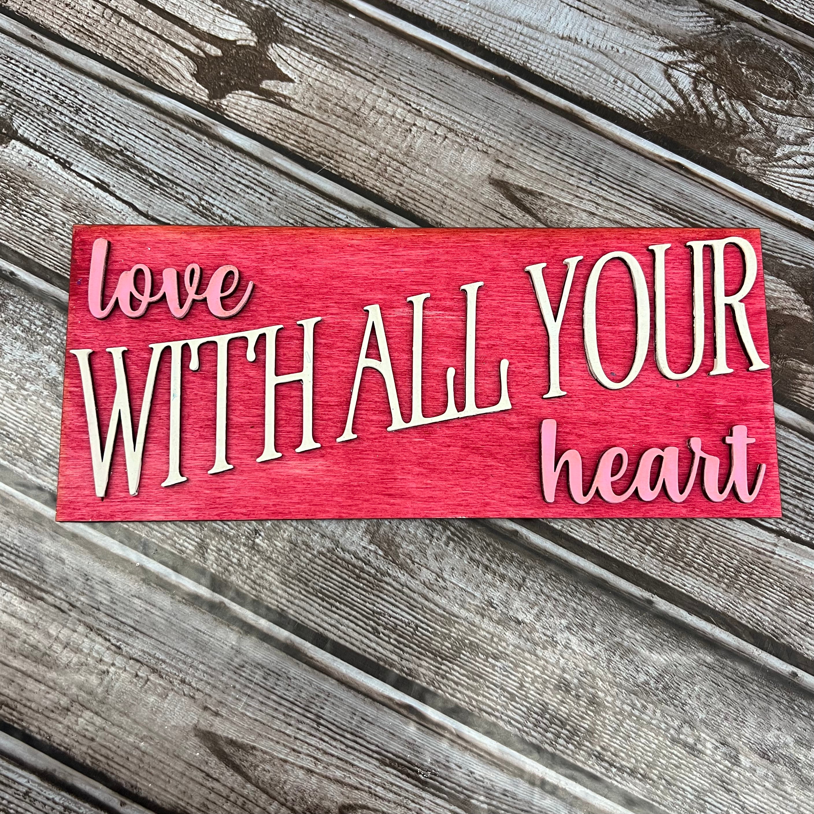 Love with all Your Heart   - Rectangle insert