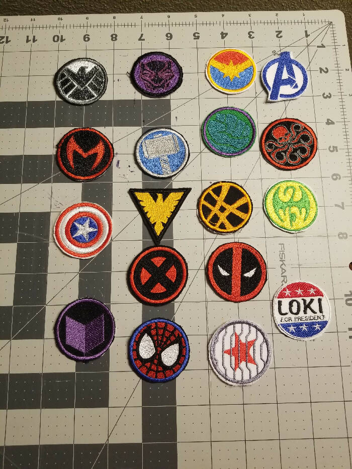 20 Superhero Iron On Patches