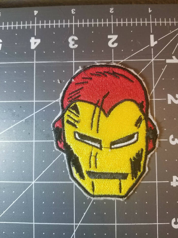 Steel Guy Face Iron On Patch