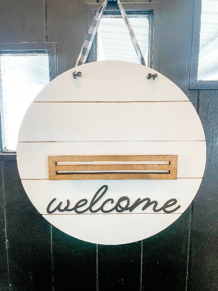 White Shiplap Door Hanger