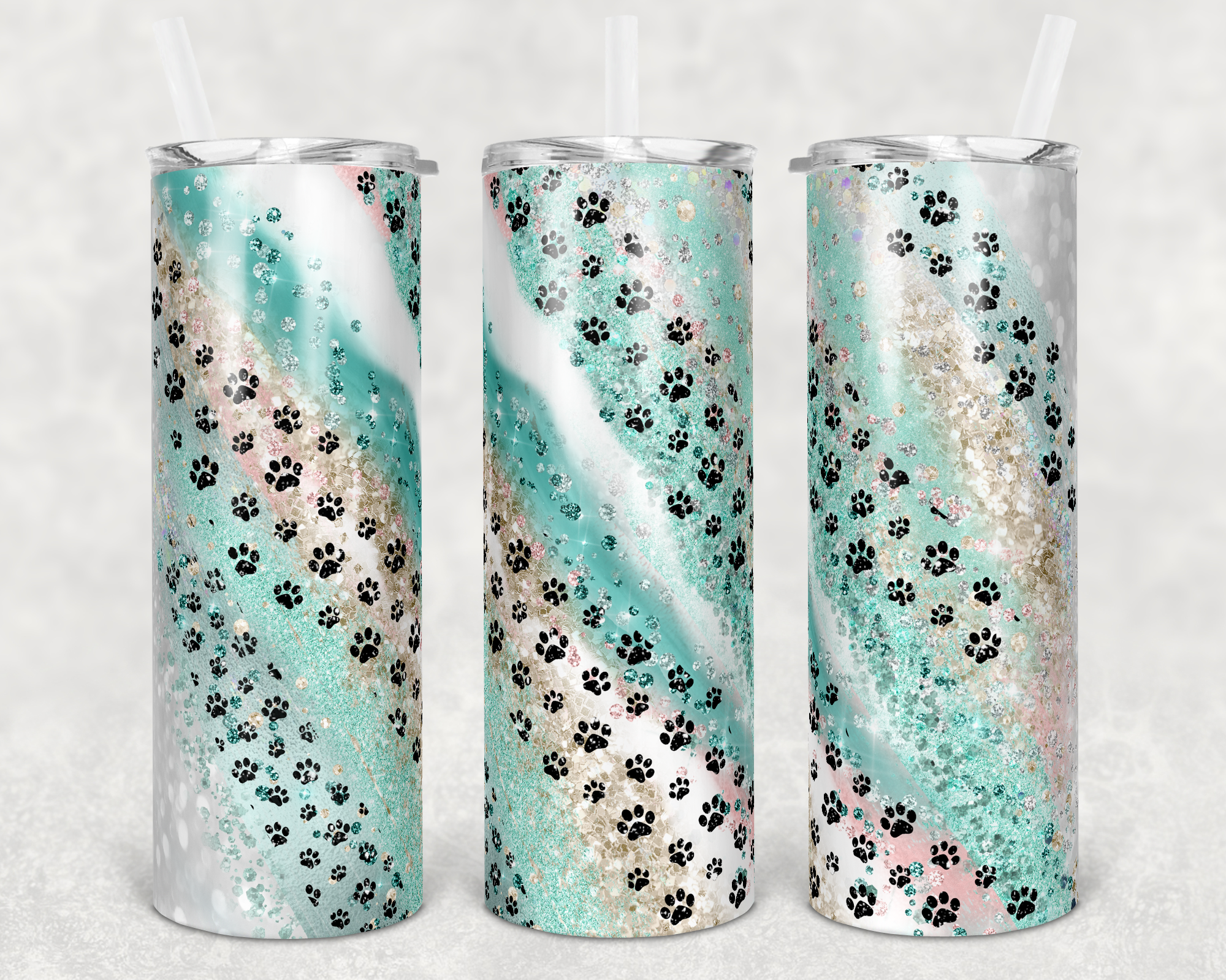 Milkyway Glitter Paws- 20oz Tumbler