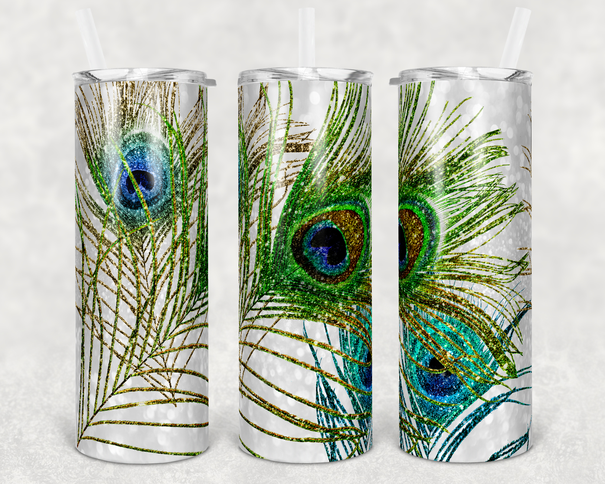 Peacock Feathers- 20oz Tumbler