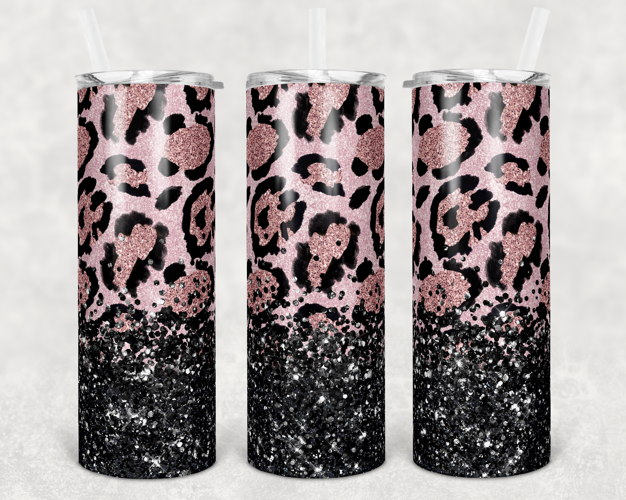 Pink & Black Leopard- 20oz Tumbler