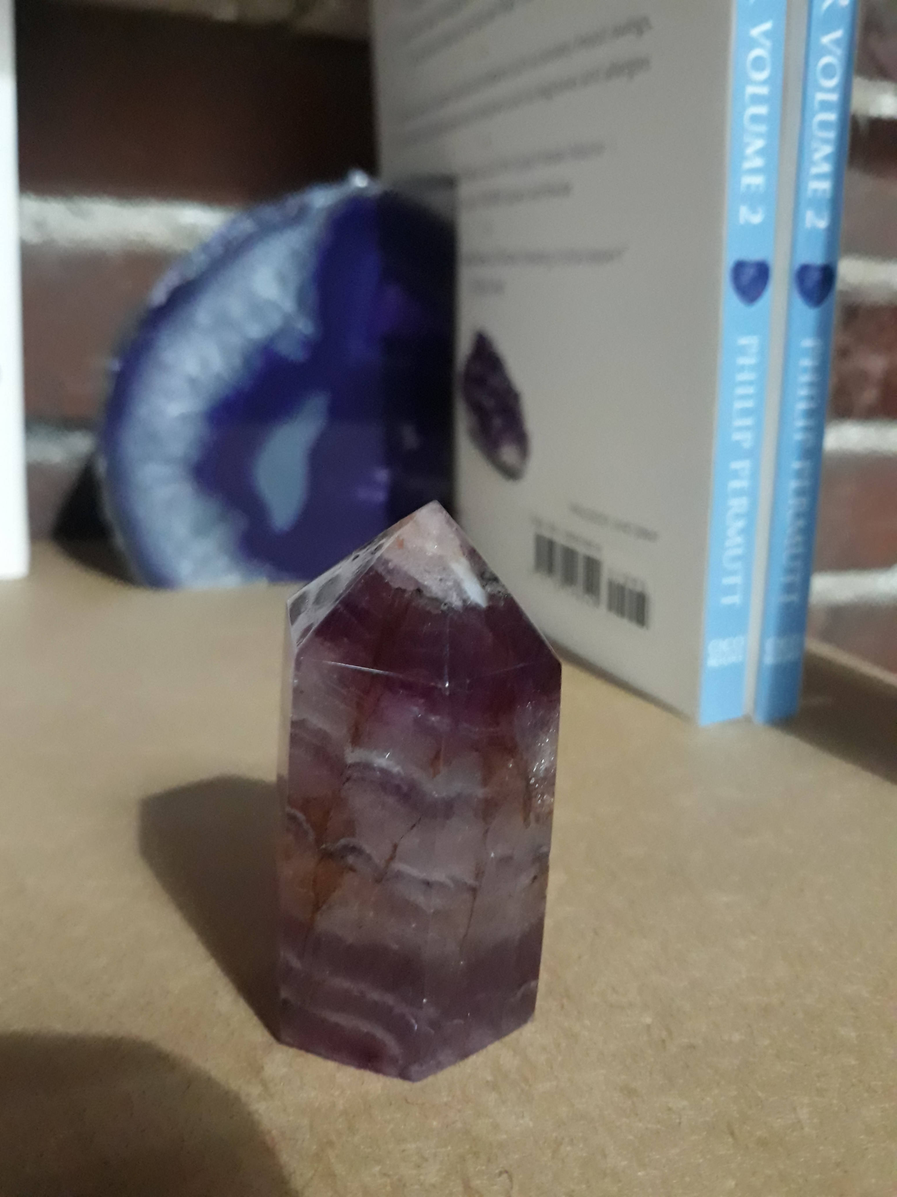 Pink fluorite tower