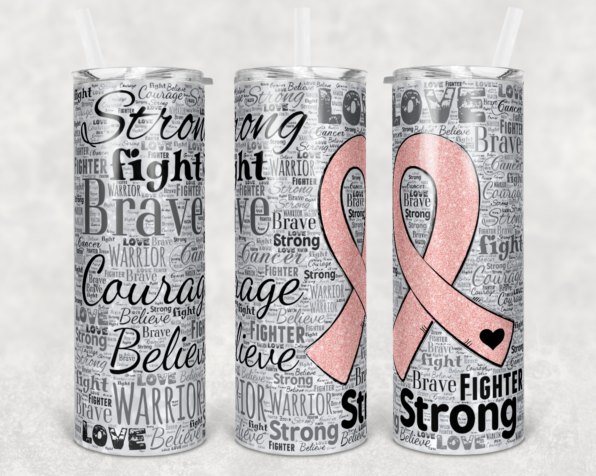 Cancer Ribbon Pink - 20oz Tumbler