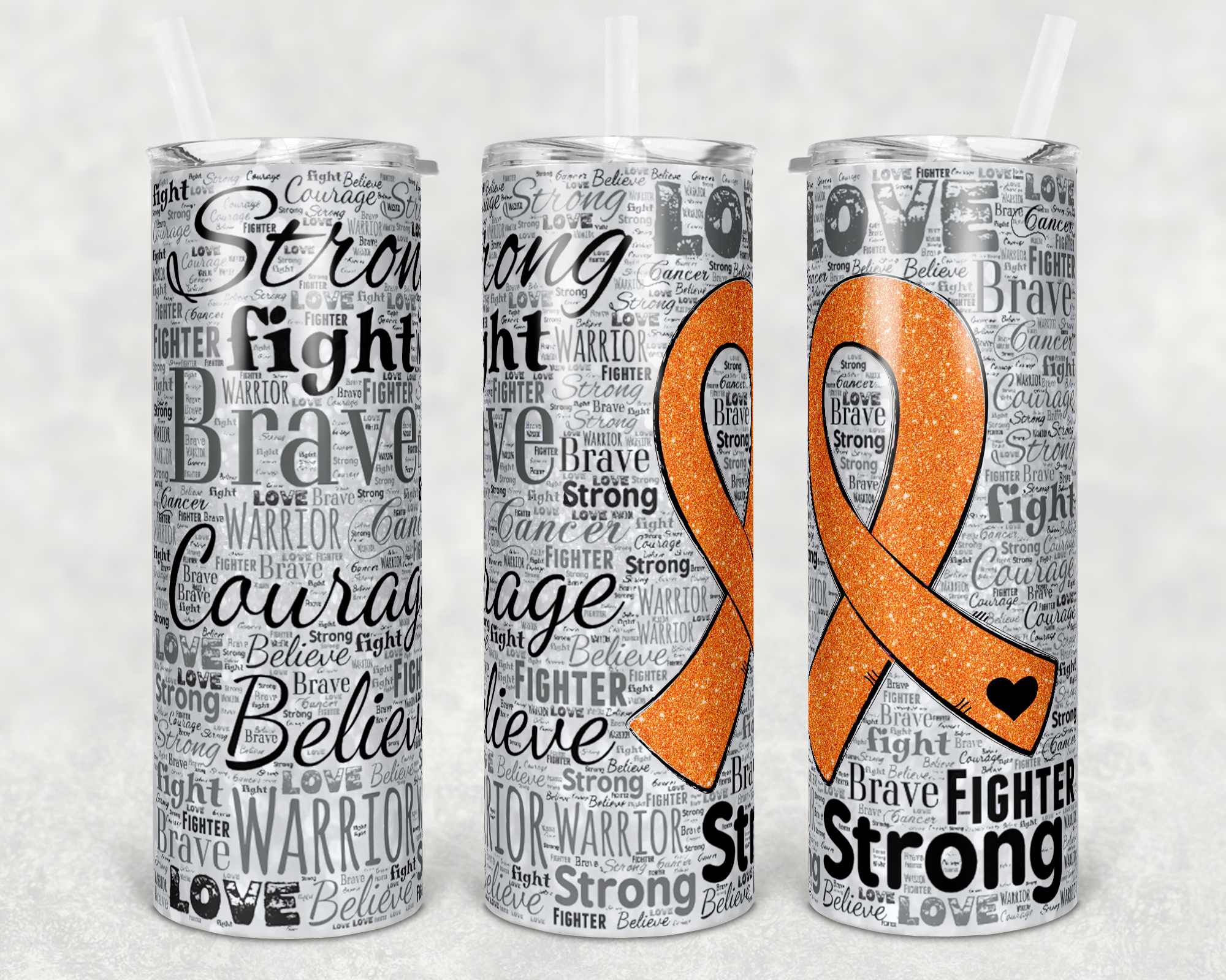 Cancer Ribbon Orange - 20oz Tumbler