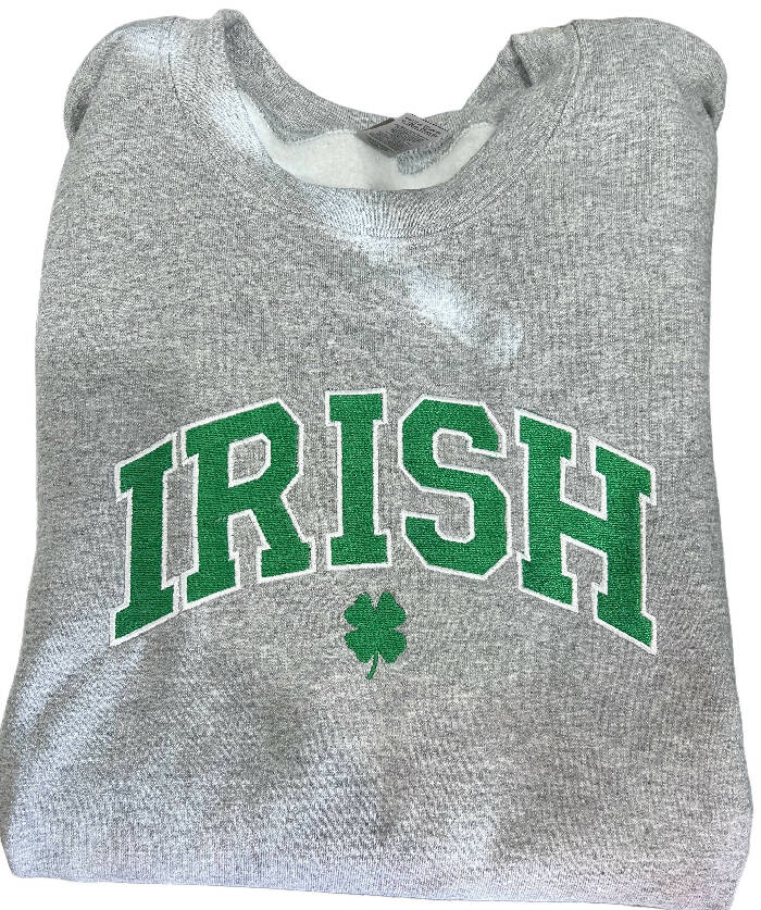 Irish grey embroidered sweatshirt