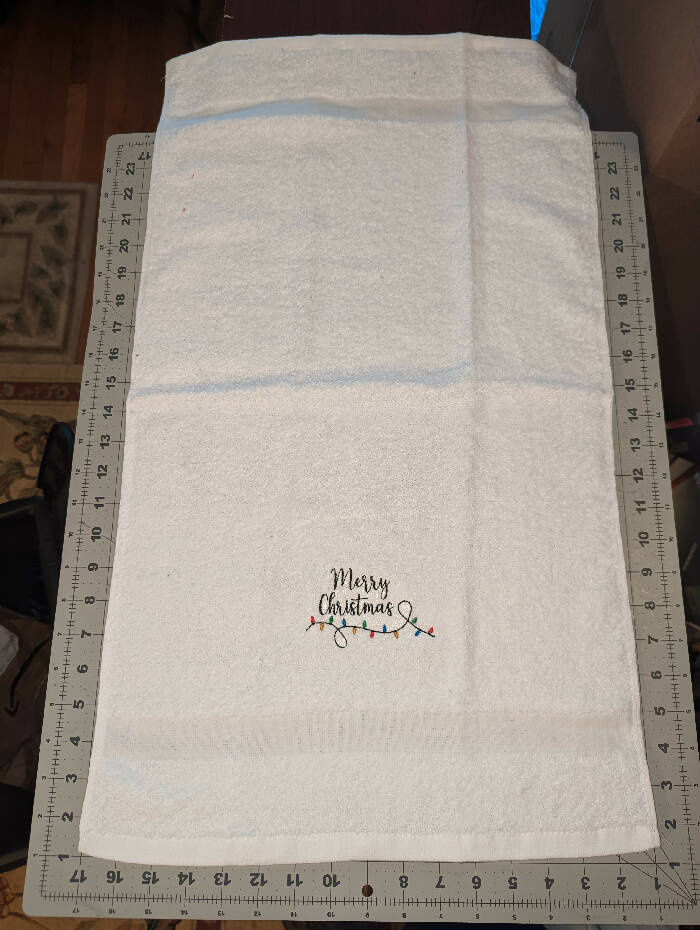 Merry Christmas Lights Towel