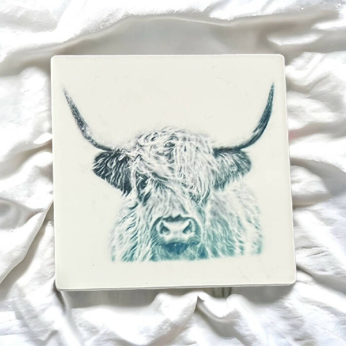 Highland cow coaster