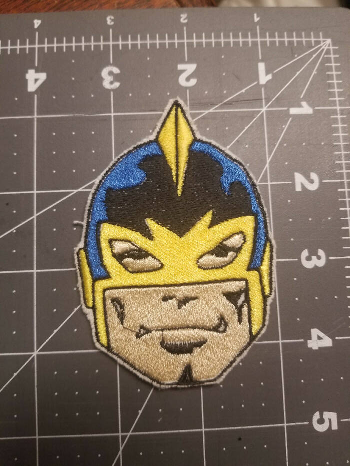 Knight Guy Face Iron On Patch