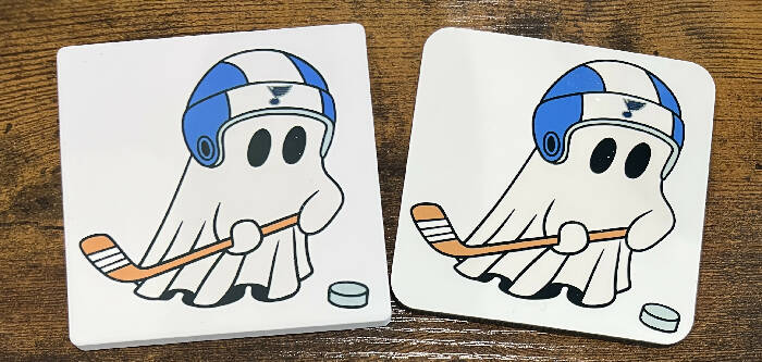 Hockey Ghost - B L U E S - coaster